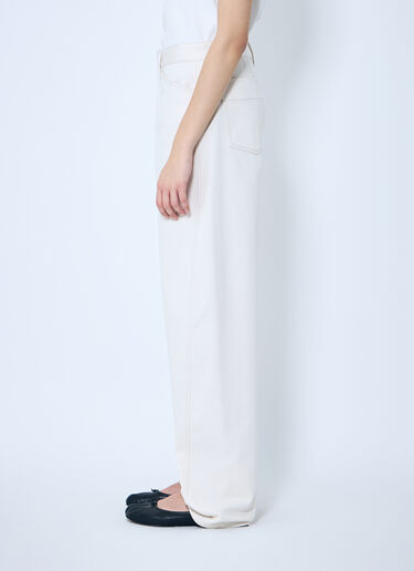 Lemaire Five Pocket Twisted Pants Cream lem0260006