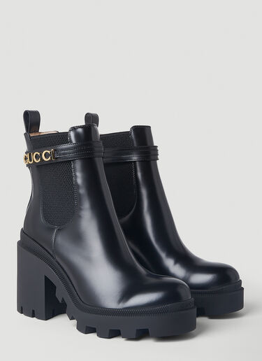 Gucci Trip Heeled Boots Black guc0251170