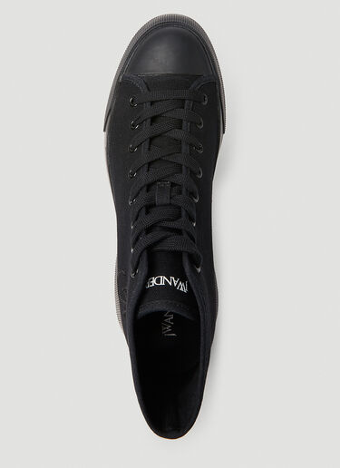 JW Anderson Logo Embroidered High Top Sneakers Black jwa0151003