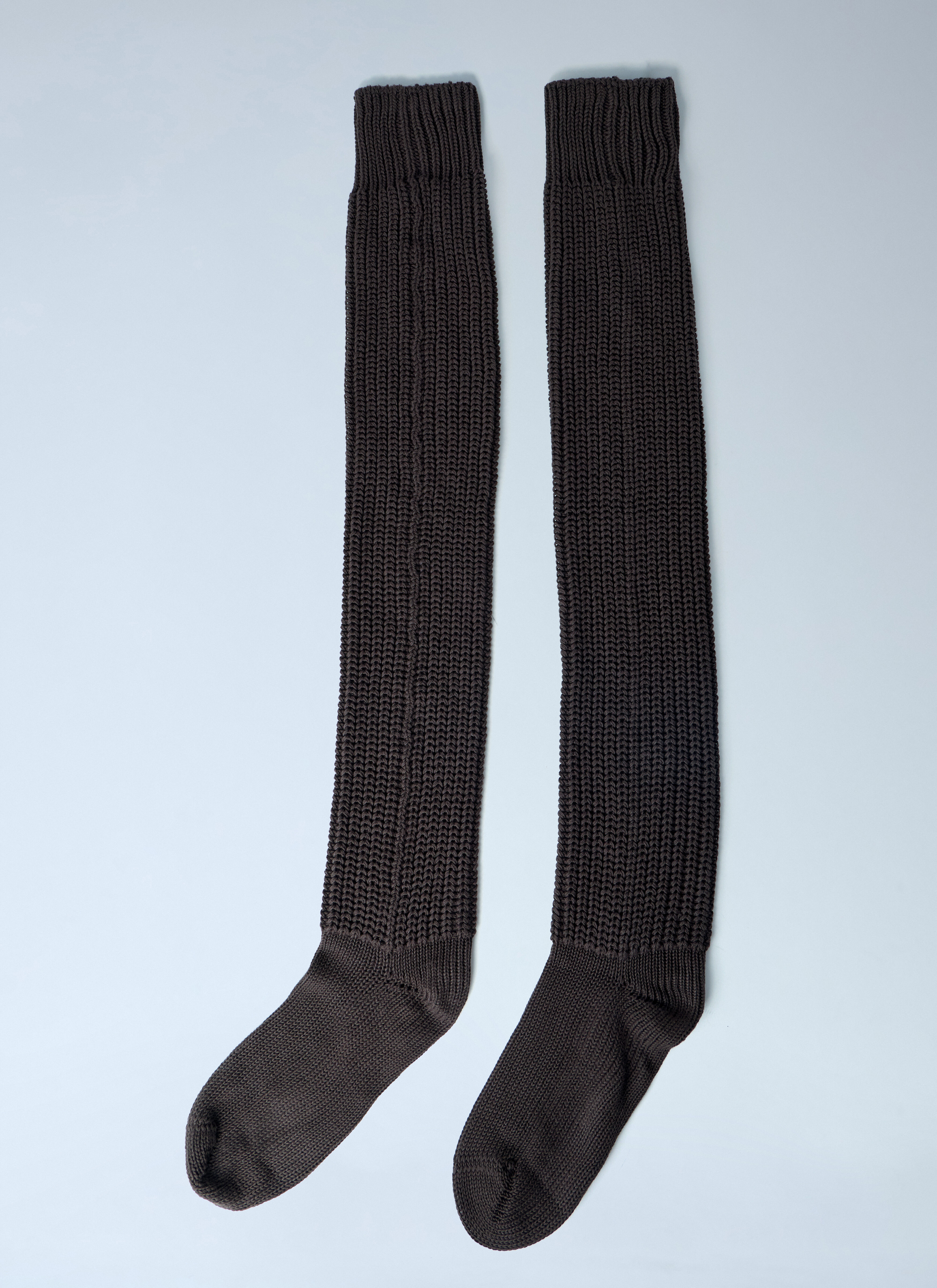 Moncler + Rick Owens Knit Over-the-Knee Socks in Grey | LN-CC®