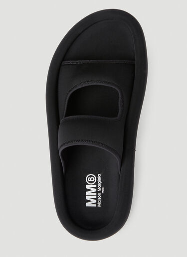 MM6 Maison Margiela Twin Strap Slides Black mmm0152010