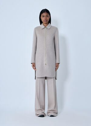 Max Mara Longline Cashmere Coat Beige max0263013