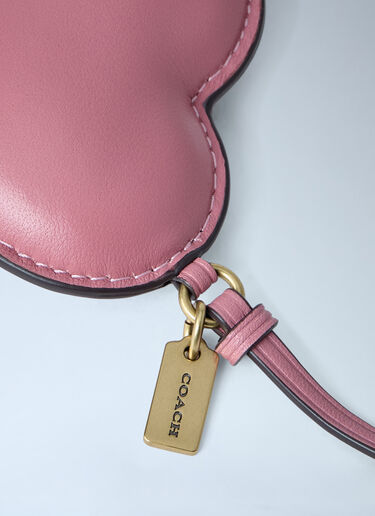 Heart-Shaped Leather Bag Charm Coach Heart-Shaped Leather Bag Charm Pink coa0263027