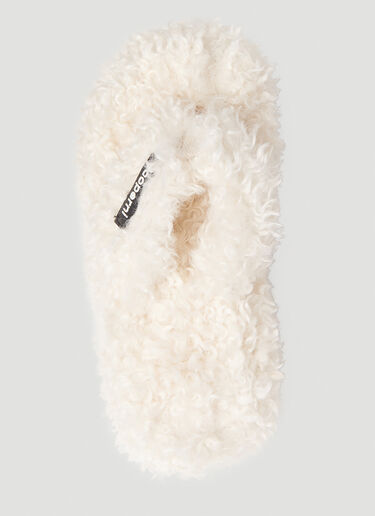 Coperni 毛绒品牌坡跟凉鞋  白色 cpn0253018