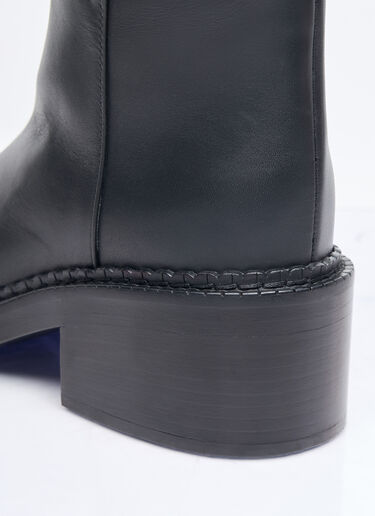 Prada Leather Knee-High Boots Black pra0258060