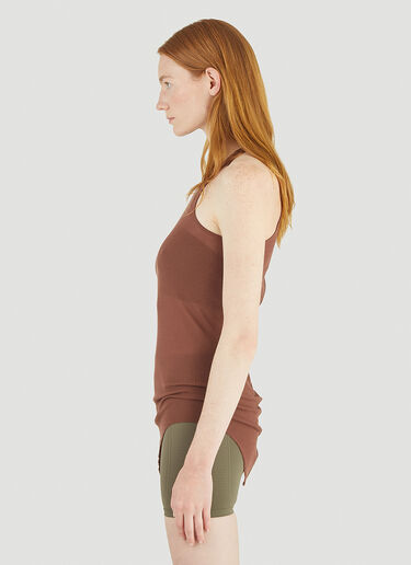 Rick Owens Basic Rib Tank Throat Top Brown ric0243053