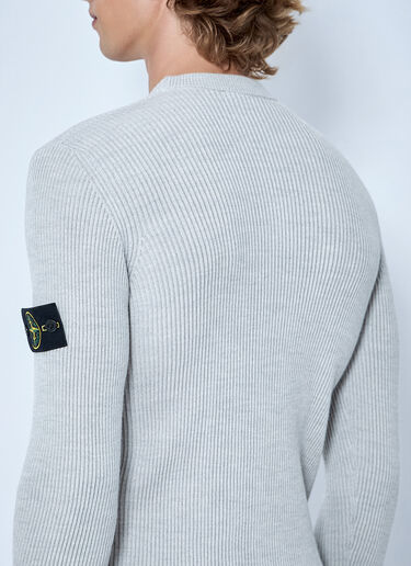 Stone Island Ribbed Crewneck Sweater Grey sto0165065