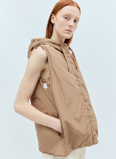 Max Mara Reversible Hooded Gilet Brown max0255054