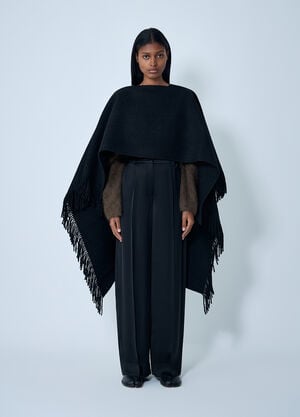 TOTEME Fringe Poncho Black tot0262030