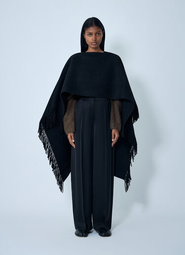 TOTEME Fringe Poncho Black tot0262030