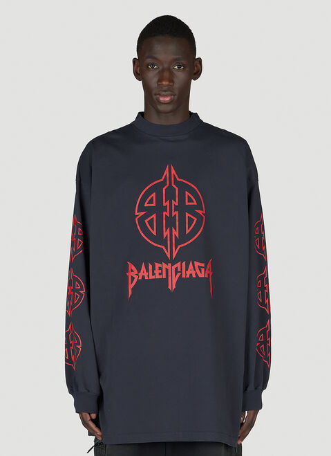 Balenciaga Logo Print Sweatshirt Black bal0154054