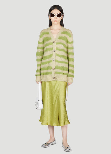 Acne Studios 仿旧条纹开衫 绿色 acn0253028