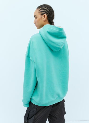 Moncler x Pharrell Williams 로고 패치 후드 스웨트셔츠 블루 mpw0354007