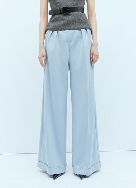 Max Mara Wool Jersey Wide Leg Pants Camel max0254065