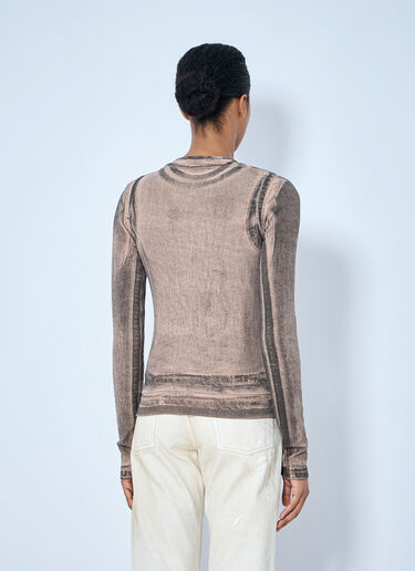 Acne Studios Long Sleeve Logo Top Beige acn0265018