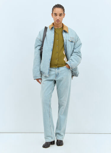 Logo Patch Jeans Miu Miu Logo Patch Jeans Blue miu0358002