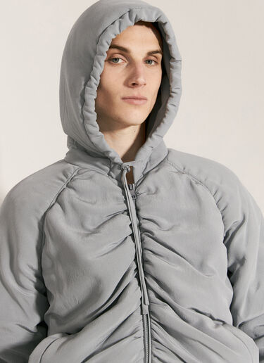 Dolce & Gabbana 缩褶真丝连帽夹克  灰色 dol0156008
