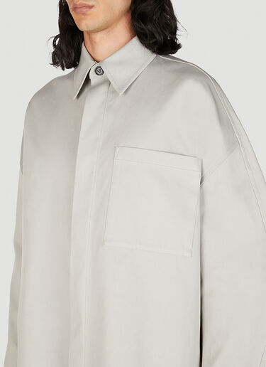 Cotton Twill Overshirt Bottega Veneta Cotton Twill Overshirt Grey bov0154006