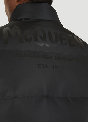 Alexander McQueen Graffiti Print Sleeveless Jacket Black amq0149030