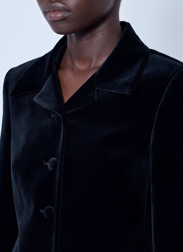 LN-CC® - RÓHE: Classic Fitted Velvet Blazer - Black RÓHE Classic Fitted Velvet Blazer Black roe0266009