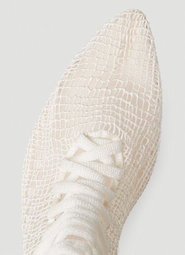 Isa Boulder Crochet Heels White isa0251014