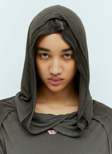 Diesel T-Ago Hooded Sweatshirt Grey dsl0257014