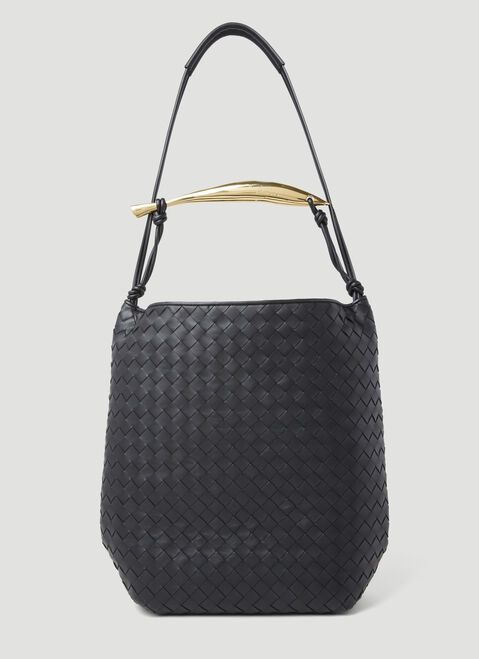 Bottega Veneta Virgule Hobo Shoulder Bag Black bov0142013