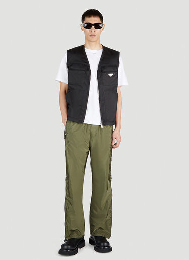 Prada Re-Nylon Side Zip Pants Green pra0152037