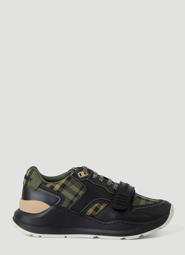 Burberry Ramsey Military Check Sneakers Green bur0245068