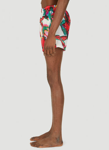 Our Legacy Flowers Print Trunk Shorts Red our0349004