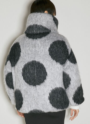 Marni Oversized Short Polka Dot Down Coat White mni0254005