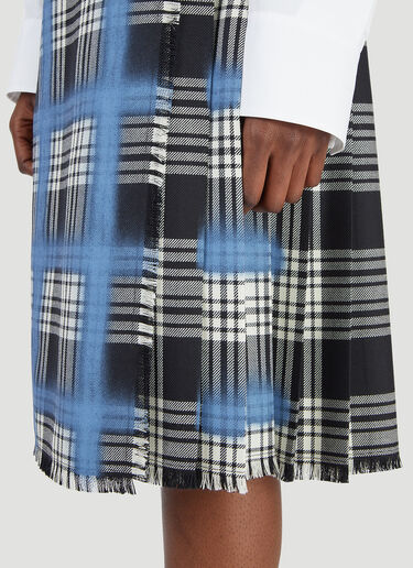 Marni Spray Paint Tartan Skirt Blue mni0245012