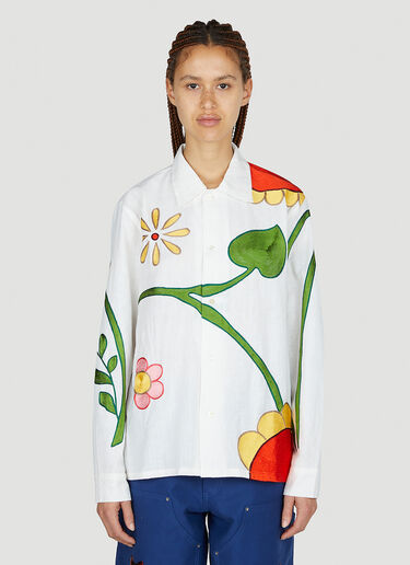 Sky High Farm Workwear Embroidered Shirt White skh0352010