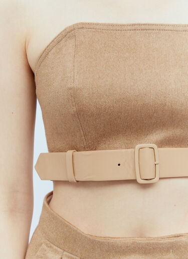 Wool Bustier Top Max Mara Wool Bustier Top Camel max0254065