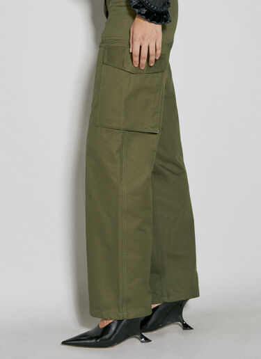 Rabanne Twill Cargo Pants Green pac0253011