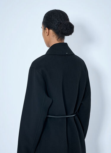 Sportmax Belted Wool Overcoat Black spx0265026