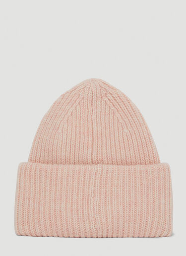 Face Patch Beanie Hat Acne Studios Face Patch Beanie Hat Pink acn0351016