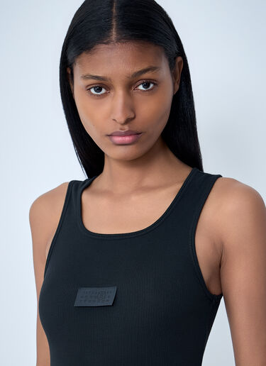 MM6 Maison Margiela Logo Motif Tank Top Black mmm0264012