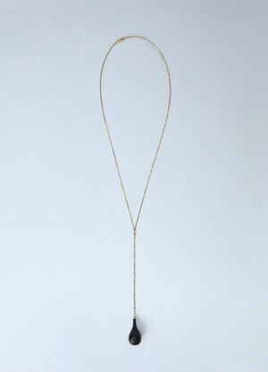 Toteme Large Onyx Drop Necklace Black tot0265028
