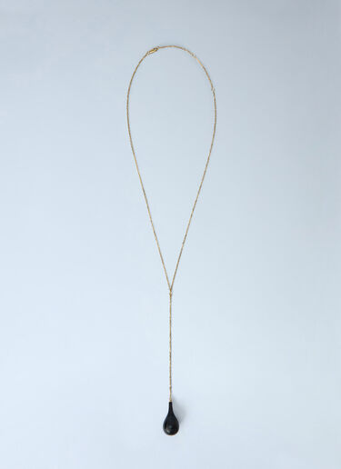 Toteme Large Onyx Drop Necklace Black tot0265028