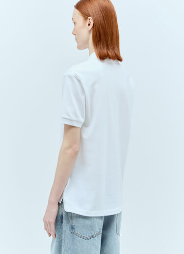 Comme Des Garçons PLAY 로고 패치 폴로 셔츠 화이트 cpl0355004