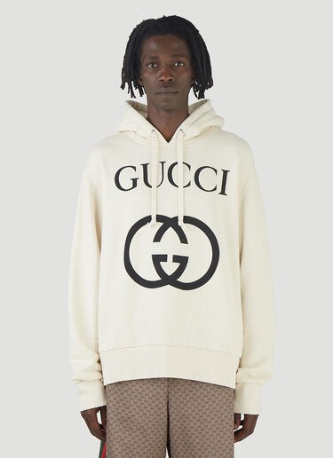 Gucci Interlocking G Hooded Sweatshirt Cream guc0145052