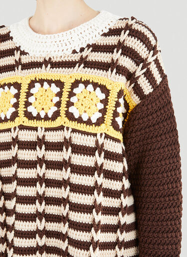 Miu Miu Crochet Knit Sweater Yellow miu0246006