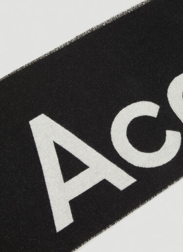 Acne Studios ロゴマフラー ブラック acn0148076