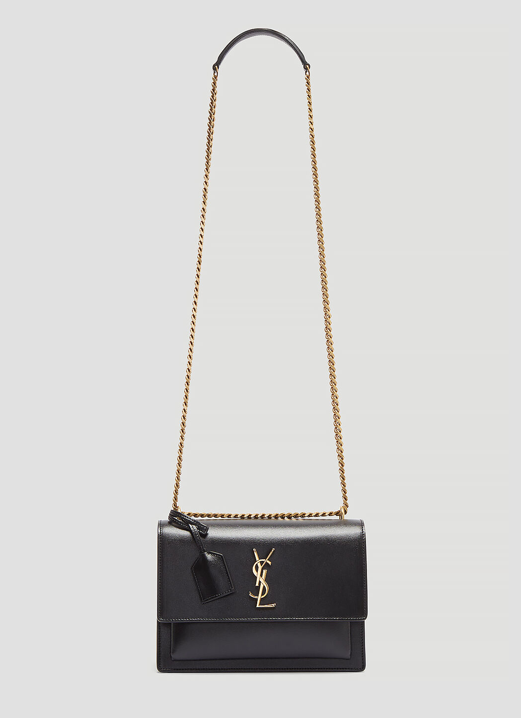 Saint Laurent Sunset Chain Shoulder Bag Black sla0235028