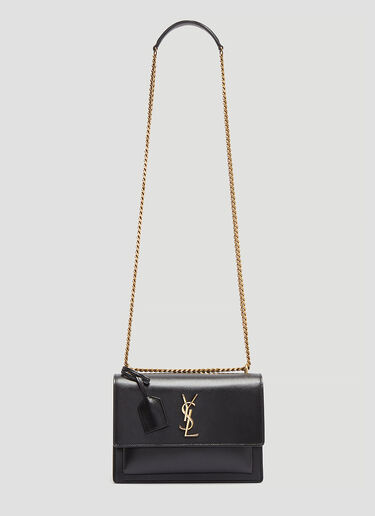 Saint Laurent Sunset Chain Shoulder Bag Black sla0233062