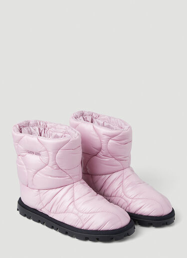 Miu Miu Quilted Ankle Boots Pink miu0246020