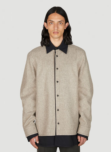 Wool Flannel Double Shirt Bottega Veneta Wool Flannel Double Shirt Beige bov0154011