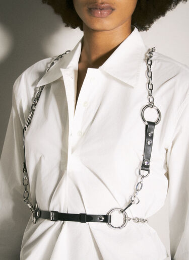 Vivienne Westwood 钉饰腰带链条束带 黑色 vvw0257006