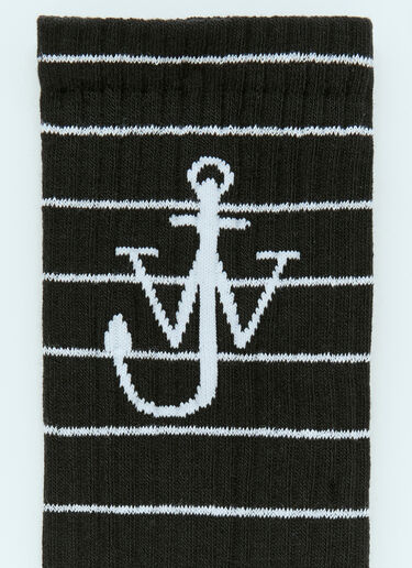 JW Anderson Striped Anchor Socks Black jwa0156012